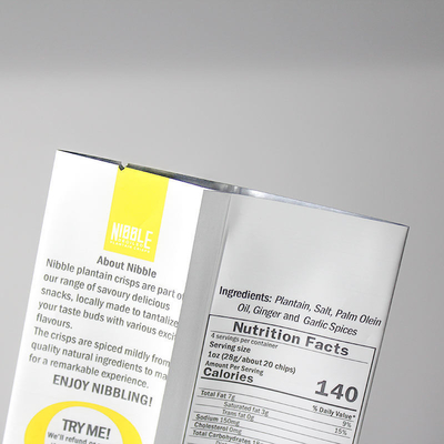 Digitales Drucken Individualgedruckte Plastikfolie Tasche Kaffee Snack Drei Seiten Versiegelte Tasche Flach Tasche Rücken Versiegelte Tasche