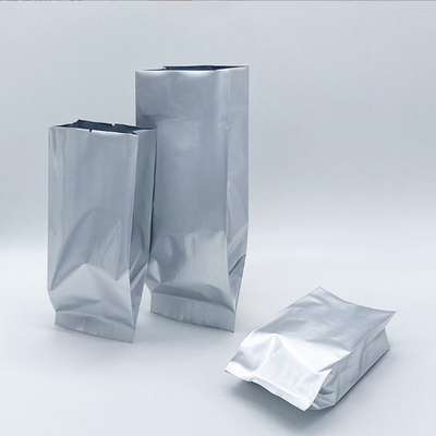 Großhandel feuchtigkeitsbeständige PE-Aluminium-Pulverbeutel, laminiert, heißversiegelt, Seitenfalz, Vakuumbeutel, Aluminiumfolie für die Lagerung