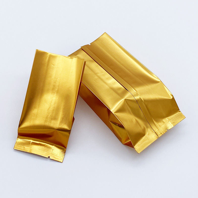 Custom Logo Side Gusset Flat Bottom Stand Up Pouch Aluminiumfolie Teebeutel mit Heißdichtung CPP & PE Kunststoff Lebensmittelverpackung