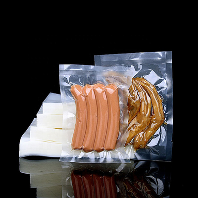 Kundenspezifischer Kunststoff in Lebensmittelqualität, Reinaluminium, Transparenter 3-Seiten-Siegel-Vakuumbeutel, Dampfbeutel, Lebensmittelaufbewahrungsverpackung