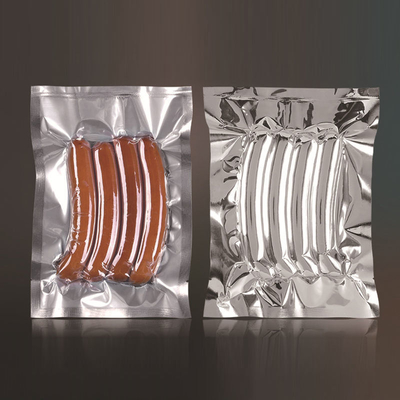 Kundenspezifischer Kunststoff in Lebensmittelqualität, Reinaluminium, Transparenter 3-Seiten-Siegel-Vakuumbeutel, Dampfbeutel, Lebensmittelaufbewahrungsverpackung