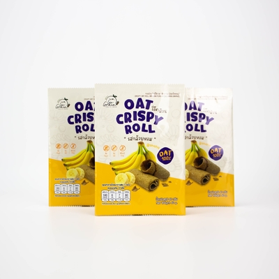 Individuelles Digitaldruckwerk Thai Snacks Bananen Hafer Knusprig Rückschlag Versiegelte Tasche Aluminium-Lebensmittelverpackung