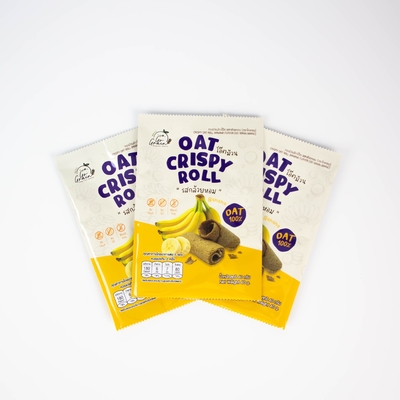 Individuelles Digitaldruckwerk Thai Snacks Bananen Hafer Knusprig Rückschlag Versiegelte Tasche Aluminium-Lebensmittelverpackung
