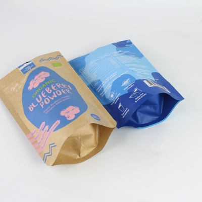 Großhandel mit individuellem Logo aufrecht stehende Tasche, Lebensmittelverpackungstasche, wieder verschließbare Pulverververpackungstasche
