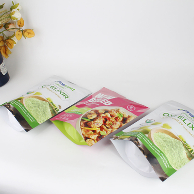 Kundenspezifisch bedruckte, geruchsabweisende Polyesterfolien-Lebensmittelverpackung mit Reißverschluss, verwendet für Snack- und Kaffeepulverprodukte