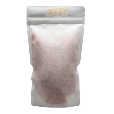 Weißes Rindsleder-Beutel (Standbodenbeutel) mit kleinem Fenster, individuell bedrucktem Reißverschluss, Kraftpapier-Standbodenbeutel/Lebensmittelverpackungsbeutel