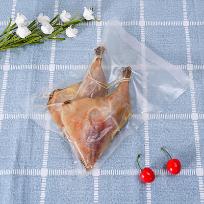 Fabrik-Direktverkauf von kundenspezifischen, dreiseitigen, versiegelten Nylon-Lebensmittelverpackungstaschen, hochtransparenten Vakuum-Lebensmitteltaschen, PE-Plastiktaschen, 100 Stück