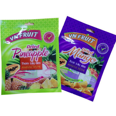 Digitales Drucken Lebensmittel-Grad Drei Seiten Wärmesiegel Vakuum Speicherung Frische Mangos Himbeere Beeren Heidelbeeren Flachbeutel gefrorene Obstbeutel