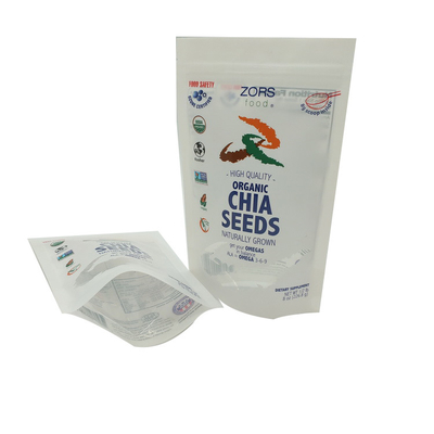 Reißverschluss-Verschluss Chia Seeds Packing Bag Stand herauf kundenspezifischen Farbdruck