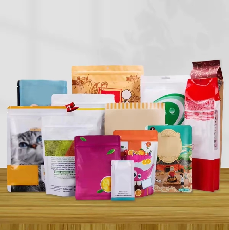 Spezielle Druckerei Lebensmittel-Plastik-Aluminiumfolie-Tasche Stand-up-Tasche mit Fenster und Reißverschluss