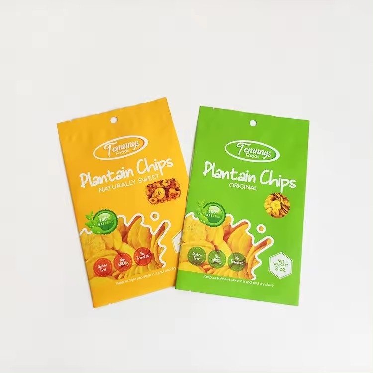 3.5 Mylar-Tasche, speziell gedruckte Warmdichtung, Snack, Bananenscheiben, 3 Seiten-Wärmdichtung, Aluminiumfolie-Tasche