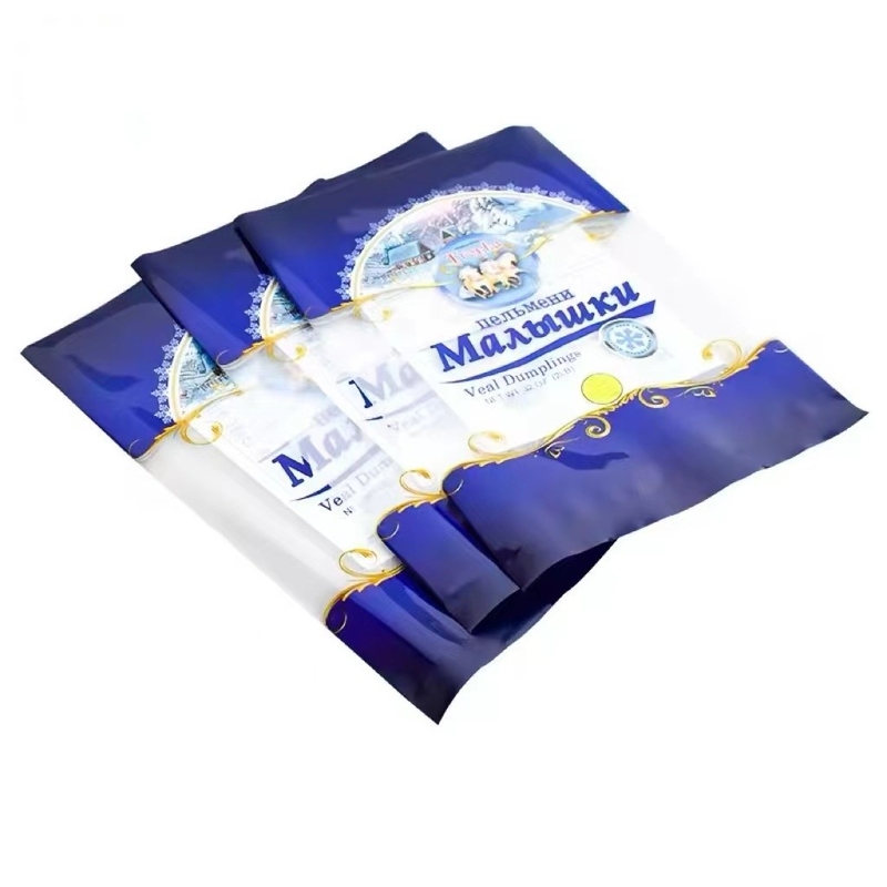Personalisierte flexible Verpackung mit Logo zum Einfrieren und Frischheitskonservieren ist eine dreiseitige versiegelte Tasche