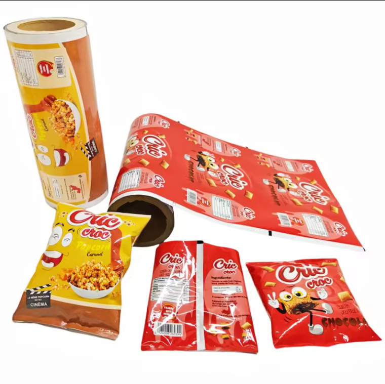 Kunststoffverpackung, gedruckte Verpackung, Beutel, Warmlaminierung, Lebensmittel, Snack-Tasche, BOPP, PET, Aluminium, CPP, PE, Kartoffelsplitter, versiegelte Filmrolle