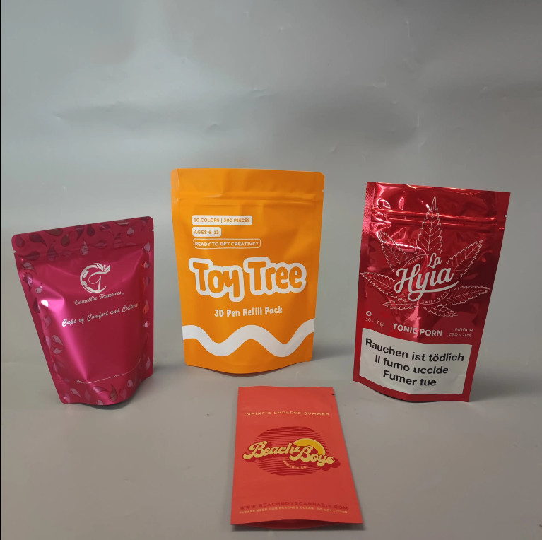 Aluminiumfolie Kosmetische Tasche Mautgedruckte Mylar Drei Seiten Siegel Tasche Für Fiskale Maske Verpackung Mylar Tasche