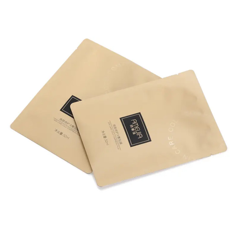 Kleine Mini-Aluminiumfolie Kosmetische Probenbeutel 3 Seiten versiegelt Flachbeutel für Hautpflege Lotion Creme Pack