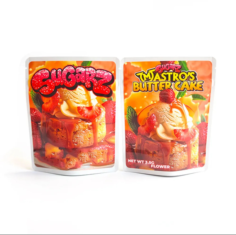 Geruchsfeste Rückseite Druck Aufkleber Plastikpackbeutel 400 mg 600 mg 1000 mg 1 lb Mylar-Tasche