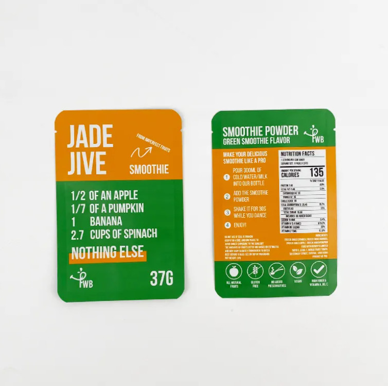 Drei-seitige Dichtung Stand-up-Tasche Matte Finished Side Gusset Snack Verpackungstasche mit Food Bag Design