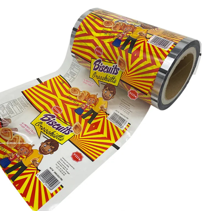Auf Wunsch gedruckte Gelee-Taschen Snacks Verpackung Automatische Kartoffelchips Verpackungsrollen Laminate Pe Food Verpackungsrollen Film