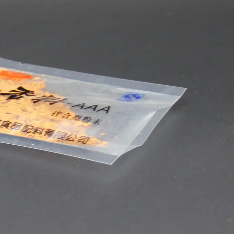 Öko-freundliche, maßgeschneiderte, gedruckte kleine Plastiktüte, Gewürze, Zucker, 3-seitige Versiegelung, transparente Lebensmittelverpackung