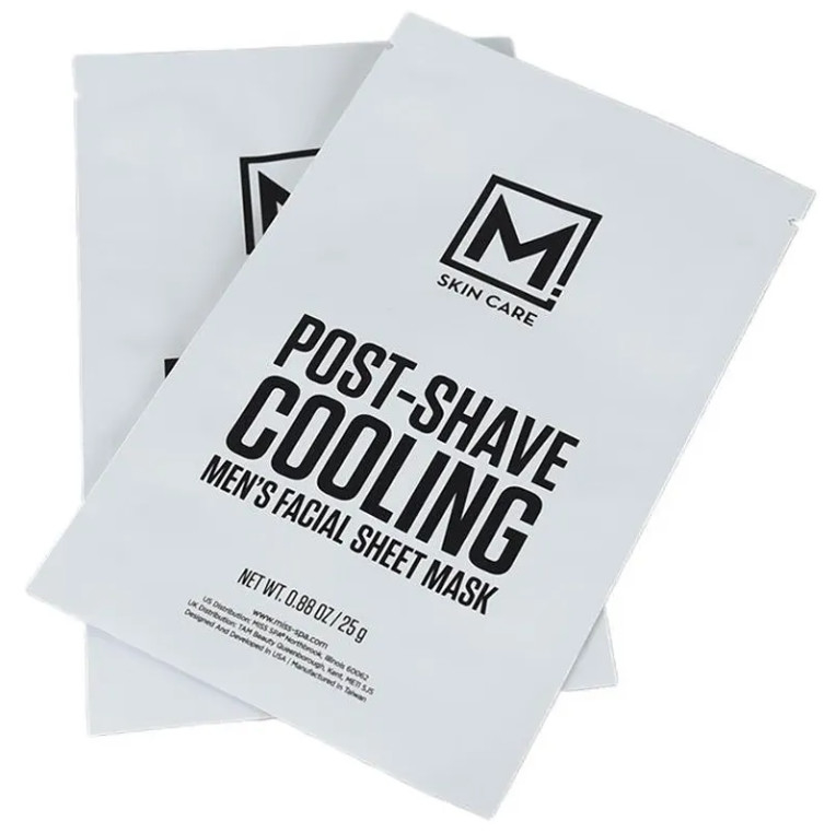 Custom Logo gedruckt Drei Seiten Hitze versiegelbar Flach Kosmetische Gesichtsmaske Verpackung Beutel Tasche Gesichtsmaske