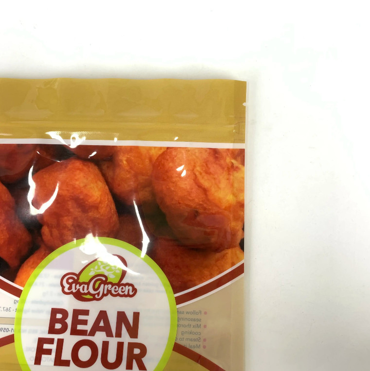 Ökofreundliche wieder verschließbare Plastiktüte Bohnenmehl Süßigkeiten Kekse Snack Packungstüte Stehen Sie auf Reißverschluss Tasche für Lebensmittel