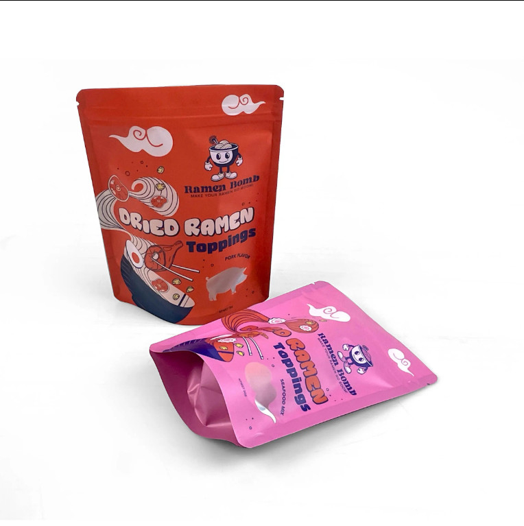 Wiederverwendbarer Versiegelter Plastikverschlussbeutel Biskuit Snack Lebensmittel Stand-up Tasche Feuchtigkeitsdichte Versiegelte Verpackung