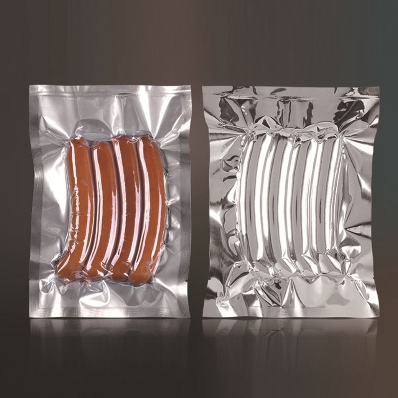 Kundenspezifischer Kunststoff in Lebensmittelqualität, Reinaluminium, Transparenter 3-Seiten-Siegel-Vakuumbeutel, Dampfbeutel, Lebensmittelaufbewahrungsverpackung