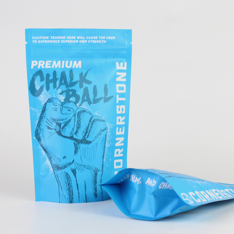 Kundenspezifische hochsperrende matte Pulverstift-Verpackungstüte mit Reißverschluss und Aluminiumfolien-Standbodenbeutel