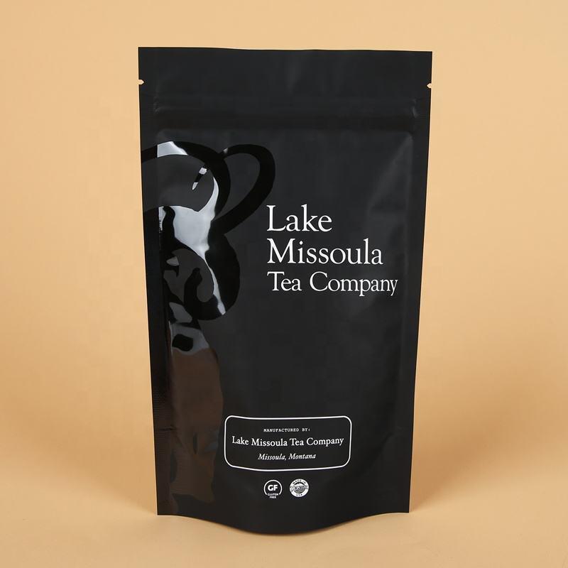 Wiederverschlüssiger Reißverschluss Lebensmittelverpackungstüten Stehen Sie auf Tasche benutzerdefinierte Gewürzpulver Verpackung Plastiktüte